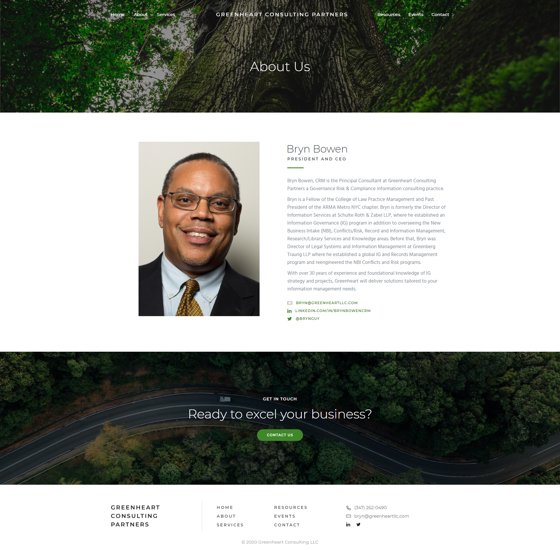 Consulting Website mockup